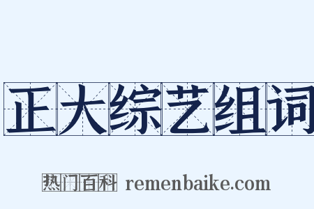 正大综艺组词是什么意思的图片
